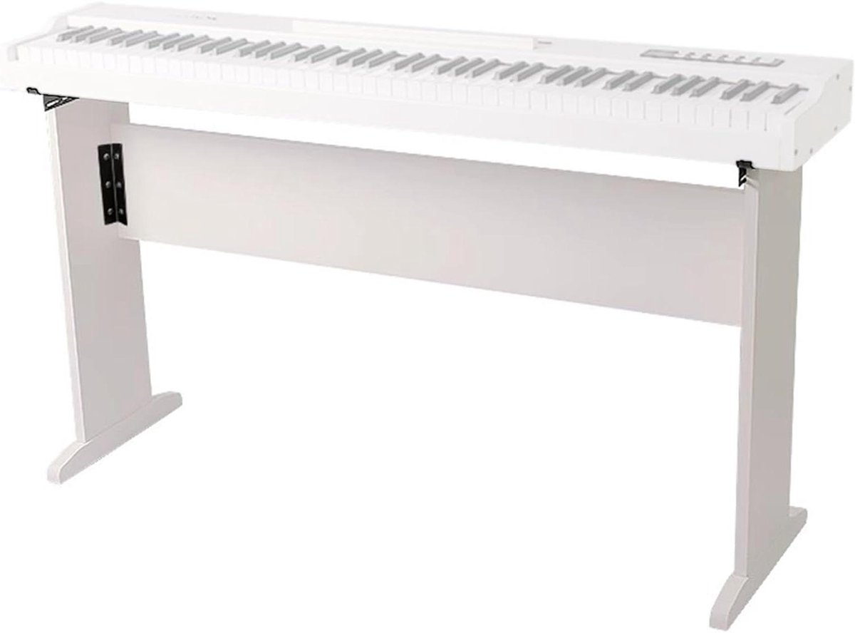 Keyboardstandaard - Pianohouder - Muziek Maken - Verstelbare Breedte - 116 cm Lengte - Wit