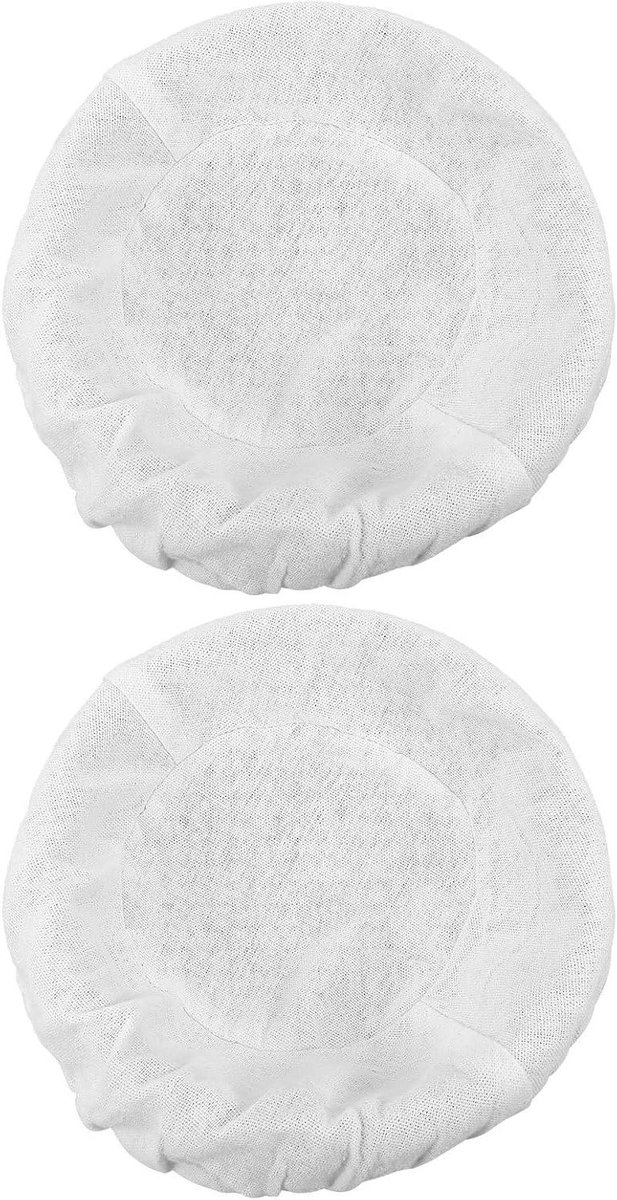 Broodmand Voering - Deeg Doek - Brood Rijzen - Ademend Materiaal - 2 Stuks 25cm - Wit