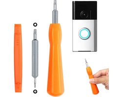 Set van 3 Ring Schroevendraaiers T6 en T15 voor Deurbel, Veiligheidschroeven, Dubbelzijdige Bits met Handvat