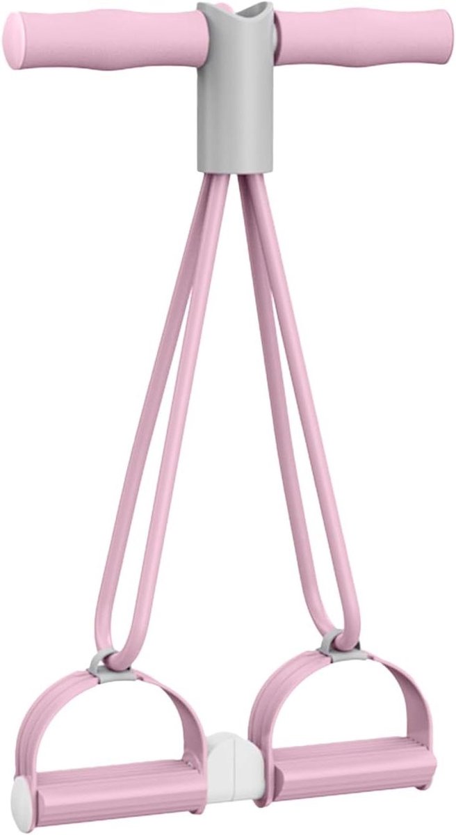 Pedaaltrekker - Oefenbanden - Fitness Training - 4 Buizen - 46 cm - Roze