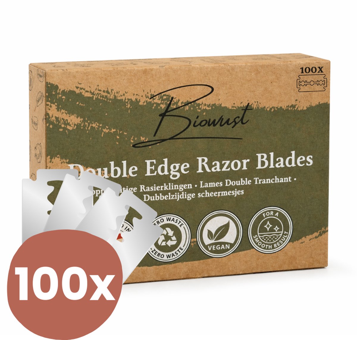 Biowust Safety Razor Blades 100 stuks - Geschikt voor Safety Razor en Shavette