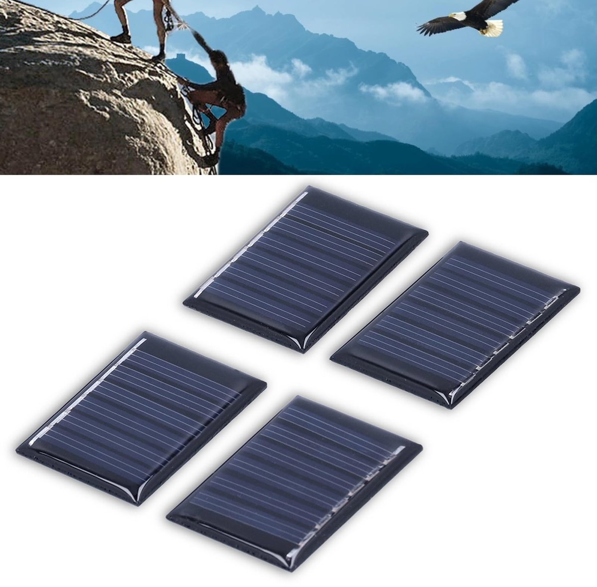 SPHProducts - Solar Board - Mini Zonnecelpaneel - Draagbare Oplader - 0.15W 3V - Voor Speelgoed - 4 Stuks