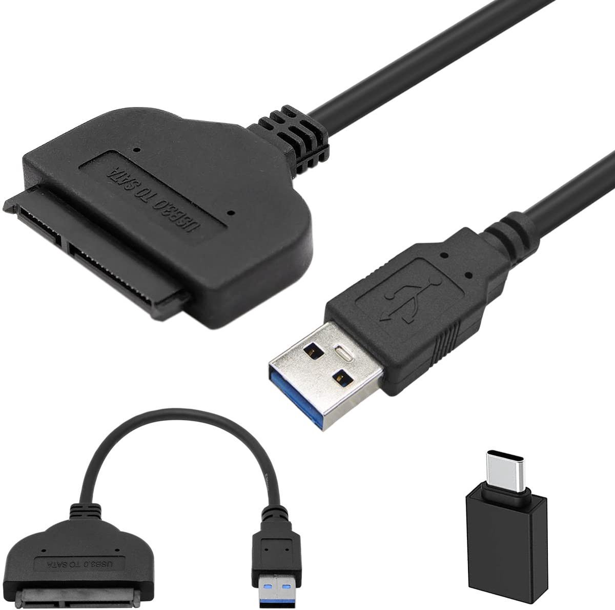 SATA naar USB Adapterkabel 2.5" HDD SSD - USB 3.0 met Type A en Type C Connector