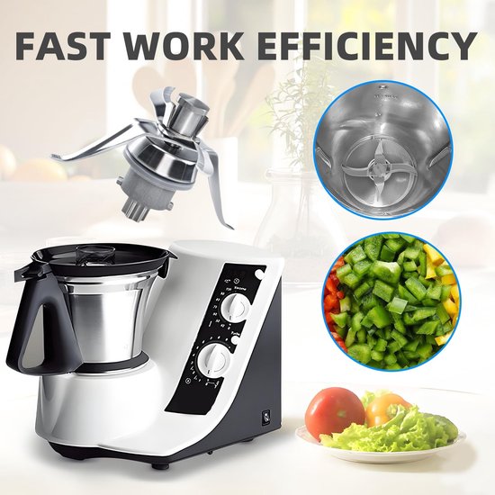 Dailygoods - Mixing Knife - Vervangingsmes - Duurzaam en eenvoudig te reinigen - TM21 - Geschikt voor Thermomix - Kleur: zilver van Dailygoods — afbeelding 2