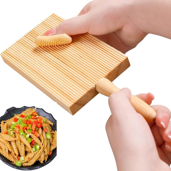 Gnocchi Houten Plank - Pastala Plank - Gnocchi Maker - Voor Eenvoudige Productie van Authentieke Thuisgemaakte Pasta en Boter - Keukenhulpmiddelen - Niet Plakkerig — afbeelding 2