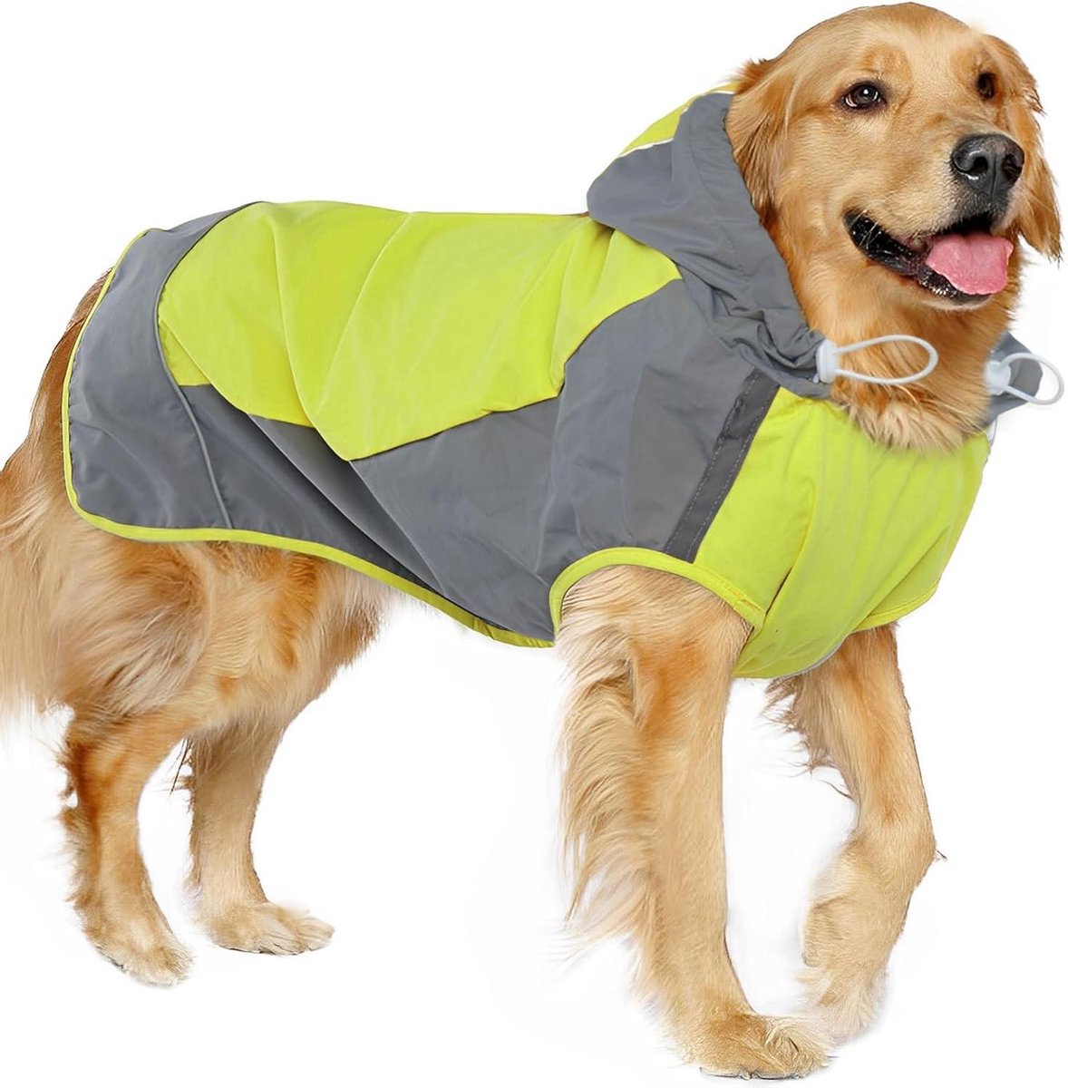 Hondenregenjas - Hondenjas Waterdicht - Hond Buiten - Reflecterende Strepen - XXXL - Groen