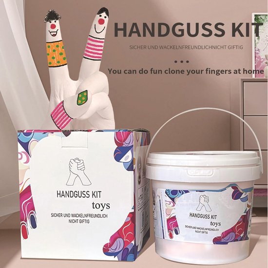 Handvormset - Gipsbeeld set - Herinneringen maken - Veilige doe-het-zelf - 16 x 16 x 15 cm - Niet gespecificeerd — afbeelding 3