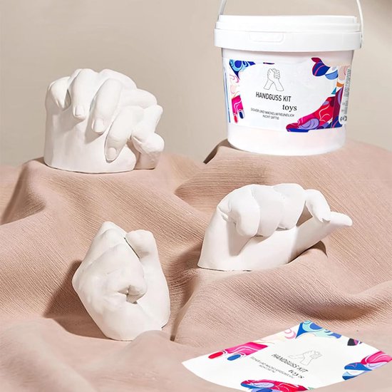 Handvormset - Gipsbeeld set - Herinneringen maken - Veilige doe-het-zelf - 16 x 16 x 15 cm - Niet gespecificeerd — afbeelding 2