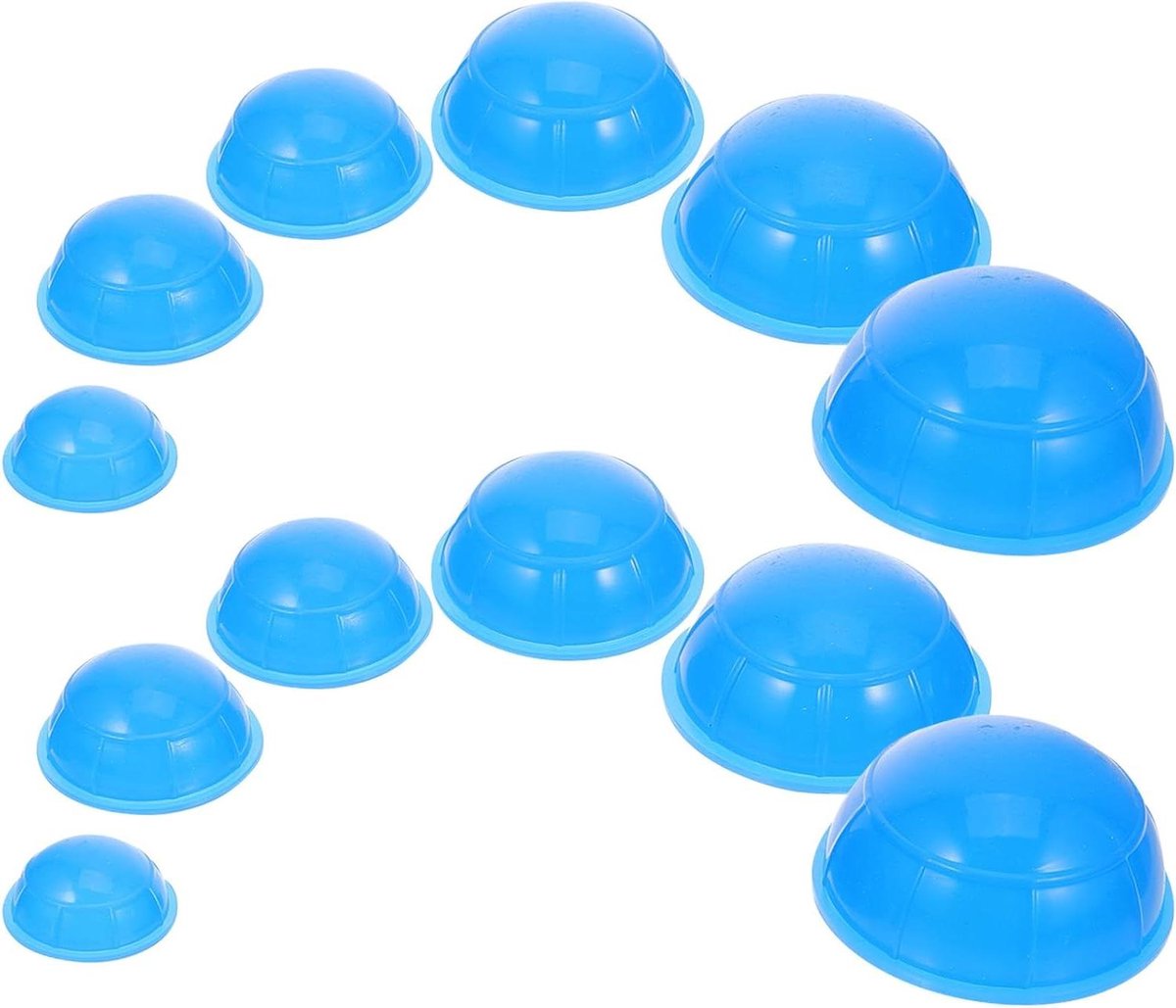Siliconen Cupping Cups - Massagesets - Spierontspanning - Sterke Zuignappen - 12 Stuks - Blauw