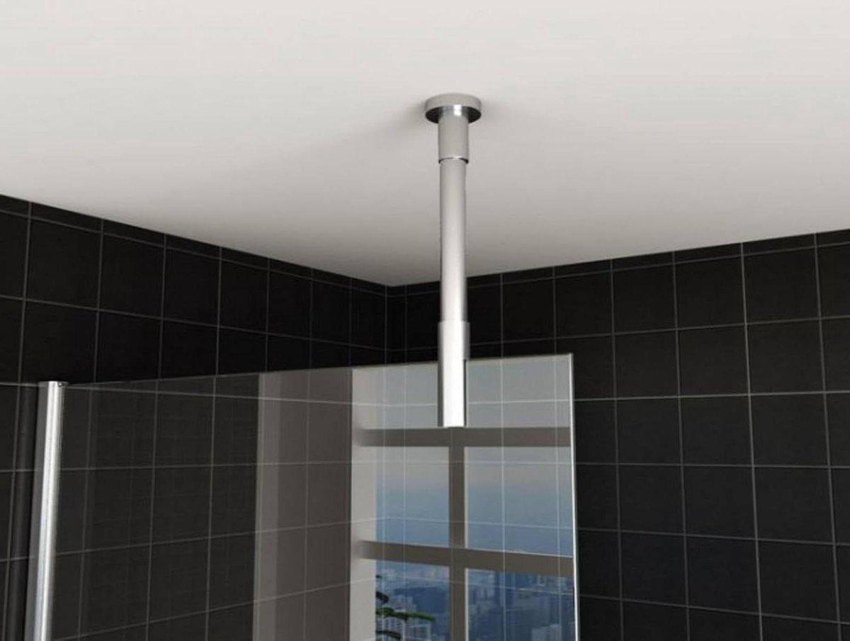 Plafondsteun - Bevestiging - Badkamer Organisatie - Verchroomde Afwerking - 100 x 615 cm - Chroom