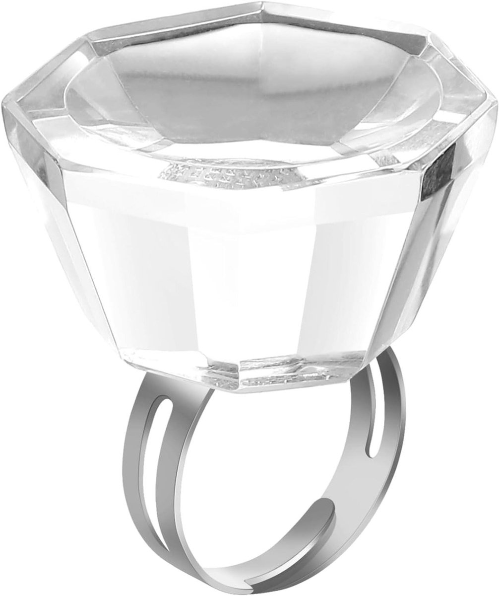 Ring Bekers - Lijm Houder - Make-up Aanbrengen - Lijm Koel Houden - 3.5 cm Hoog - Transparant