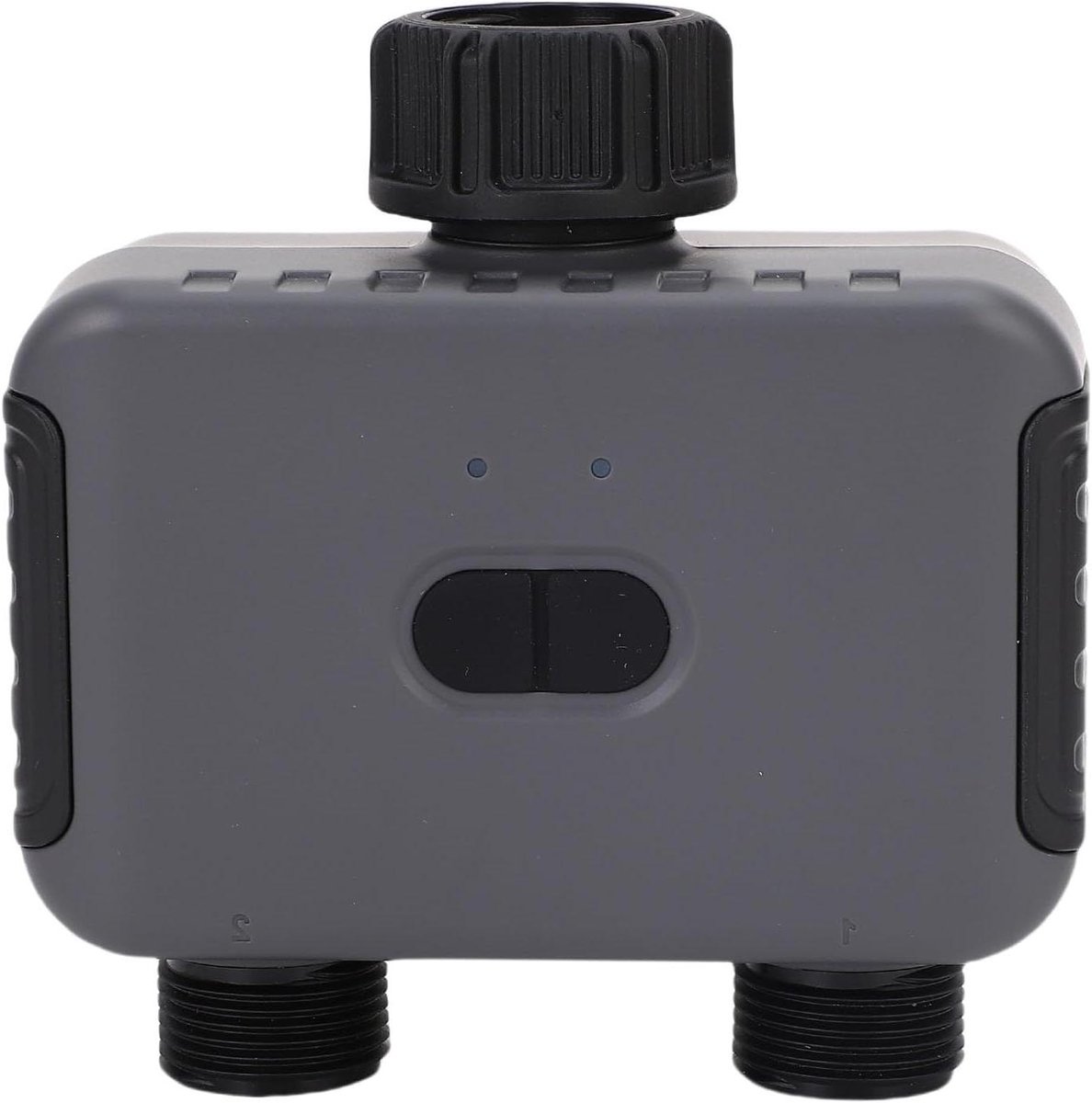 Slimme Irrigatietimer - WiFi Sproeitimer - Automatisch Bewateren - Twee Zones Programmeerbaar - 13x12x7 cm - Grijs