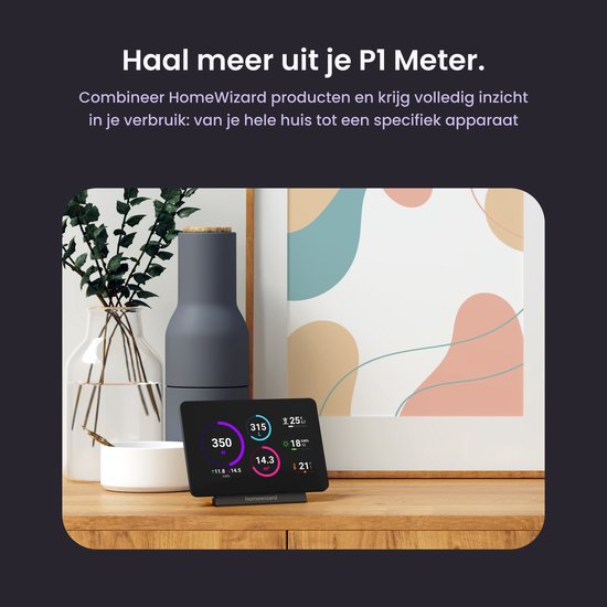 HomeWizard - Wi-Fi Energie Monitor - P1 Meter - Energie Verbruiksmeter - Inzicht in je stroomverbruik via App