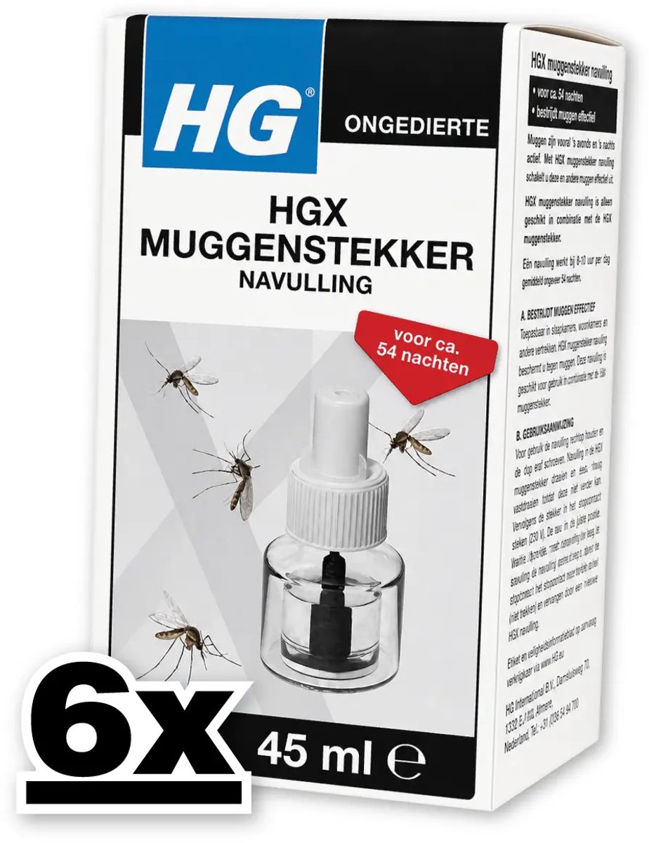 Bol.com 6x HGX Muggenstekker Navulling aanbieding