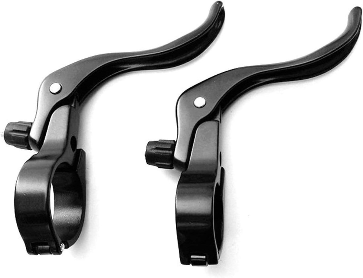 Fietsrem hendels - Aluminium remgrepen - Fietsen aanpassen - Koud gesmeed aluminium - 22.2 mm - Zwart