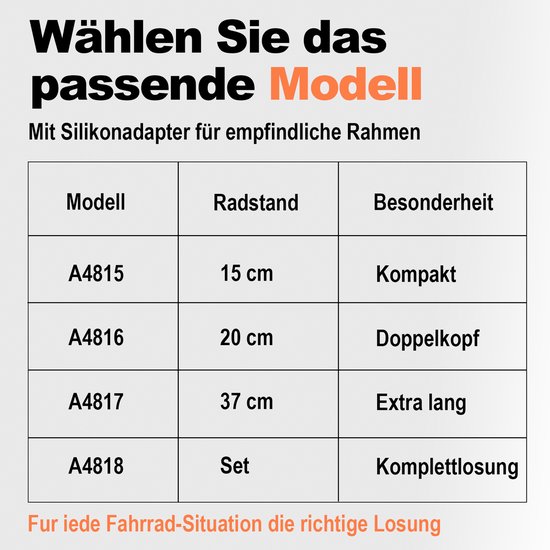 Framehouder fietsendrager set - 3 stuks - afsluitbaar - verstelbaar 30-60 mm - met antikras bescherming - voor meerdere fietsen van Merkloos — afbeelding 2