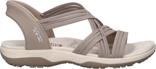 Skechers Hands Free Slip-Ins Reggae Slim dames sandaal - Taupe - Maat 39