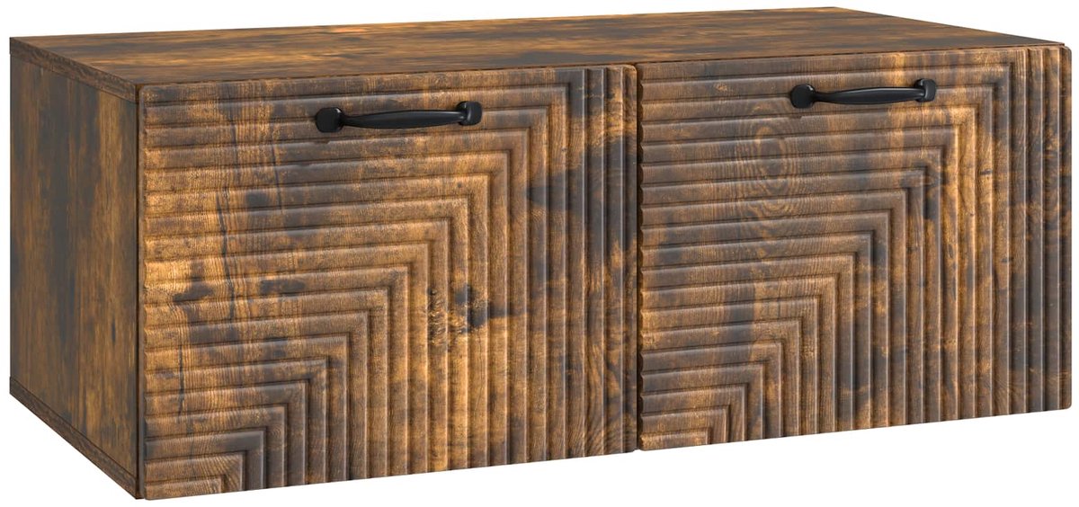 vidaXL - Wandmontage - TV-kast - Gerookt - eiken - 78,5 - x - 41 - x - 30 - cm