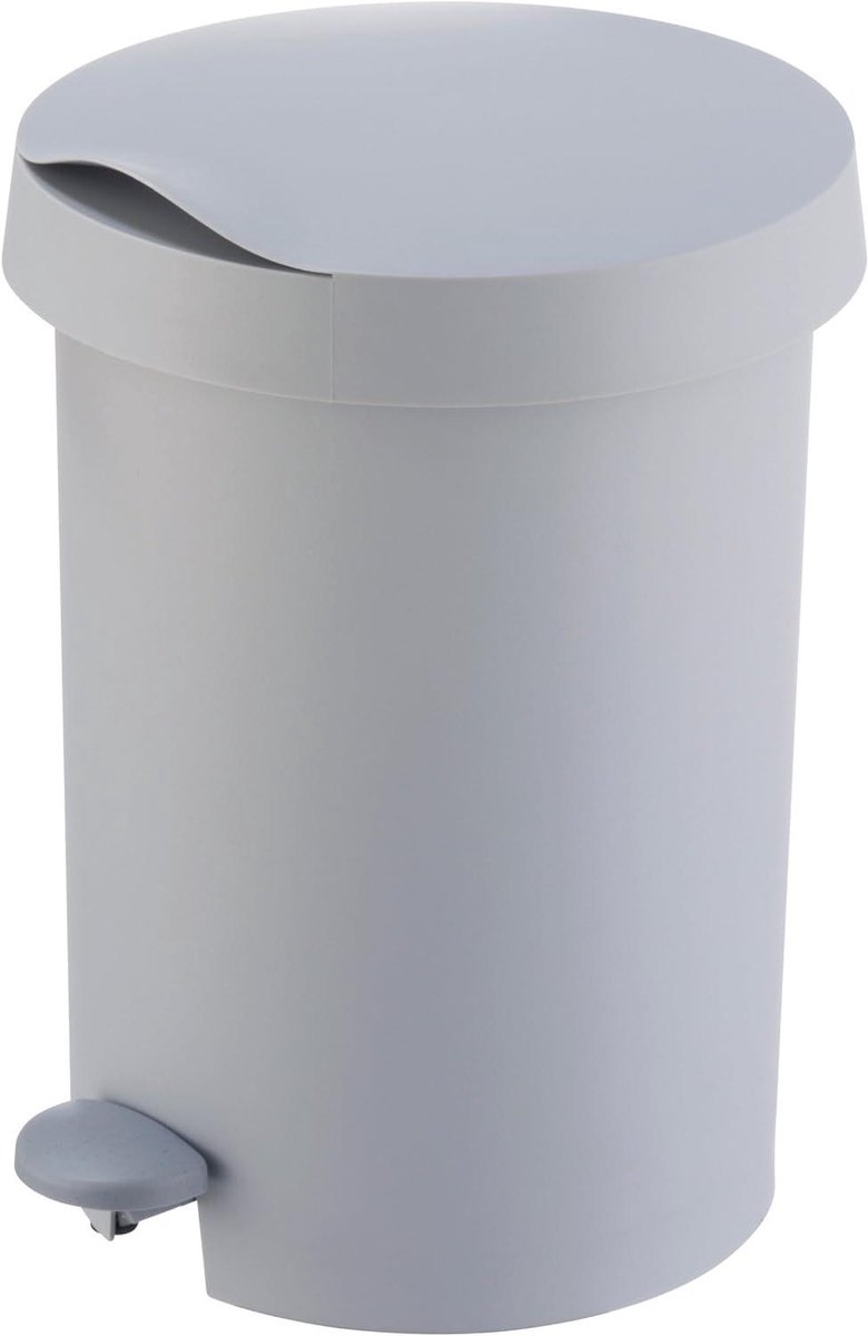 Pedaal Prullenbak - Afvalbak Binnen - Hygiënisch Afval - Wasbaar Hefmechanisme - 5 Liter - Grijs
