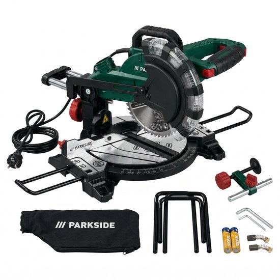 Parkside Afkortzaag 1500w - Kap - en verstekzaag