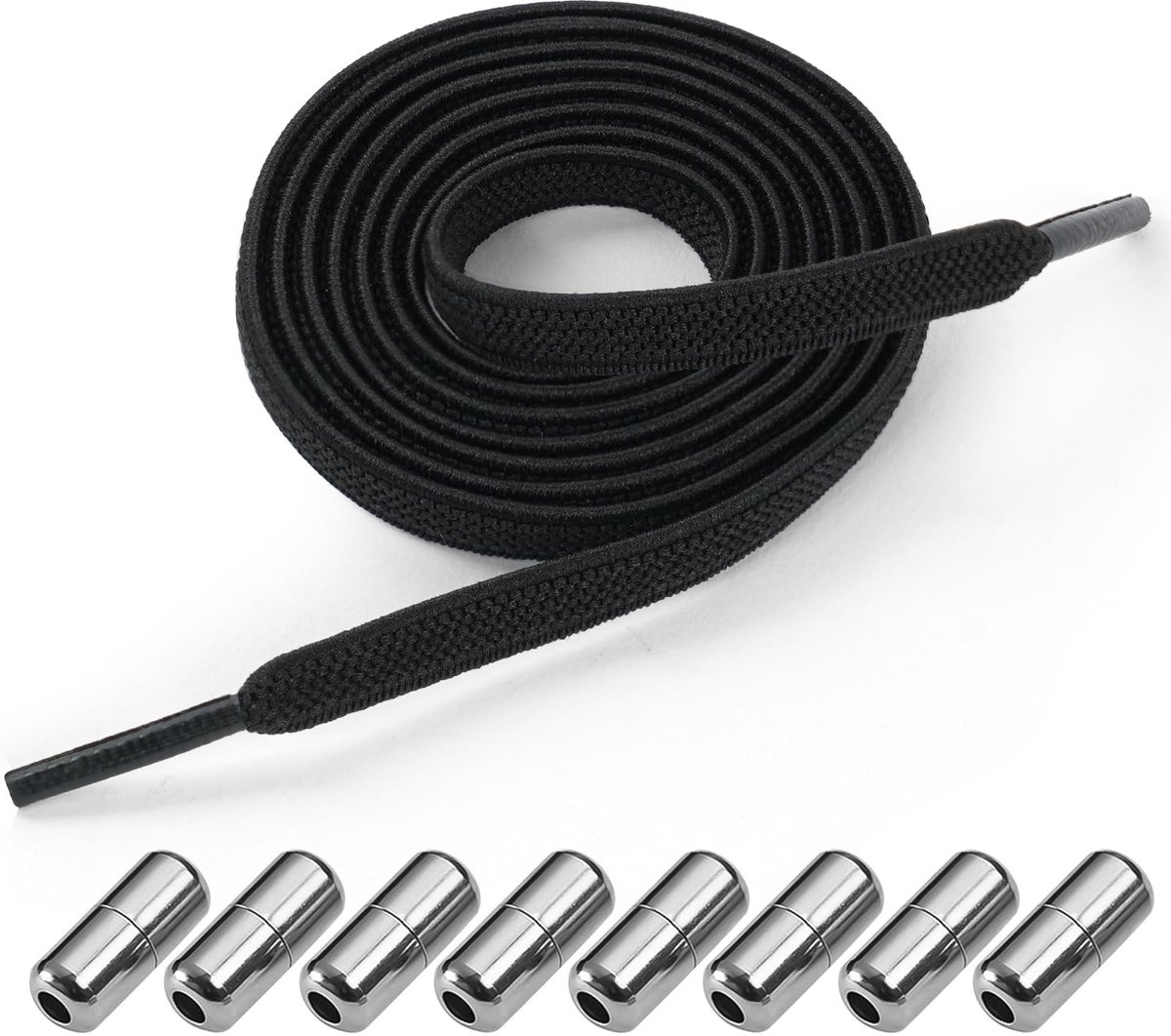 Vt products - Premium elastische veters - Scheurvaste veters - Eenvoudig te installeren - 100 cm - Vervangende veters voor sneakers - Geschikt voor sp