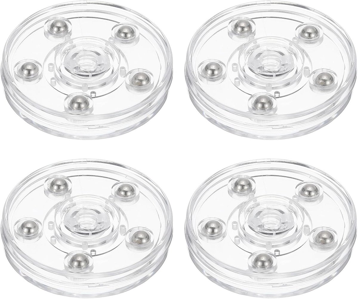 2.5 Inch Heavy Duty Rotating Swivel Stand - Steel Ball Bearings - 4 Pcs 360° Rotation Turntable Lazy Susan Base voor Grote Scherm TV en Computers Monitors - Helder