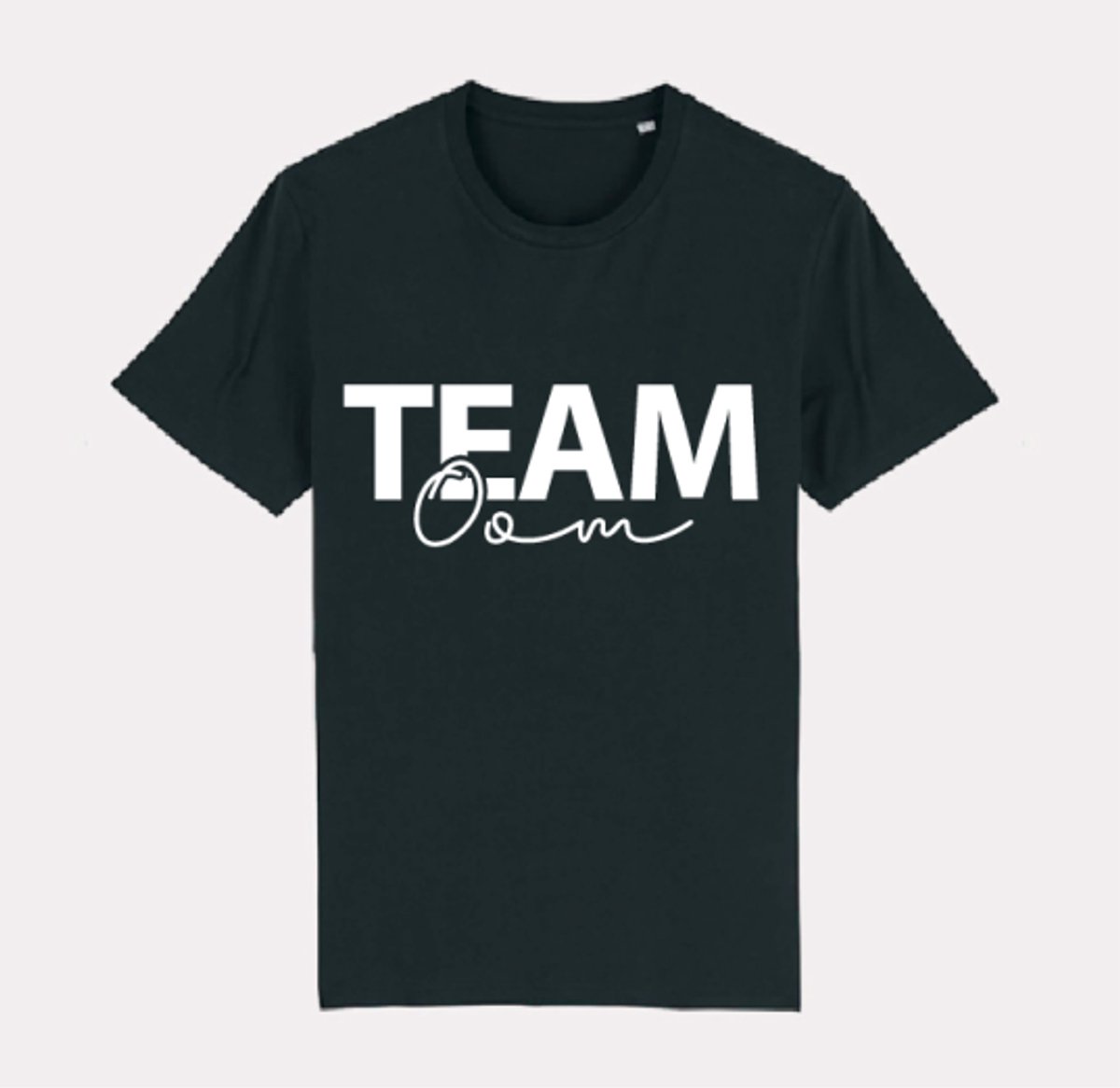 Team Oom | zwangerschapsaankondiging | Leuk cadeau | T-shirt | zwart | Maat Small