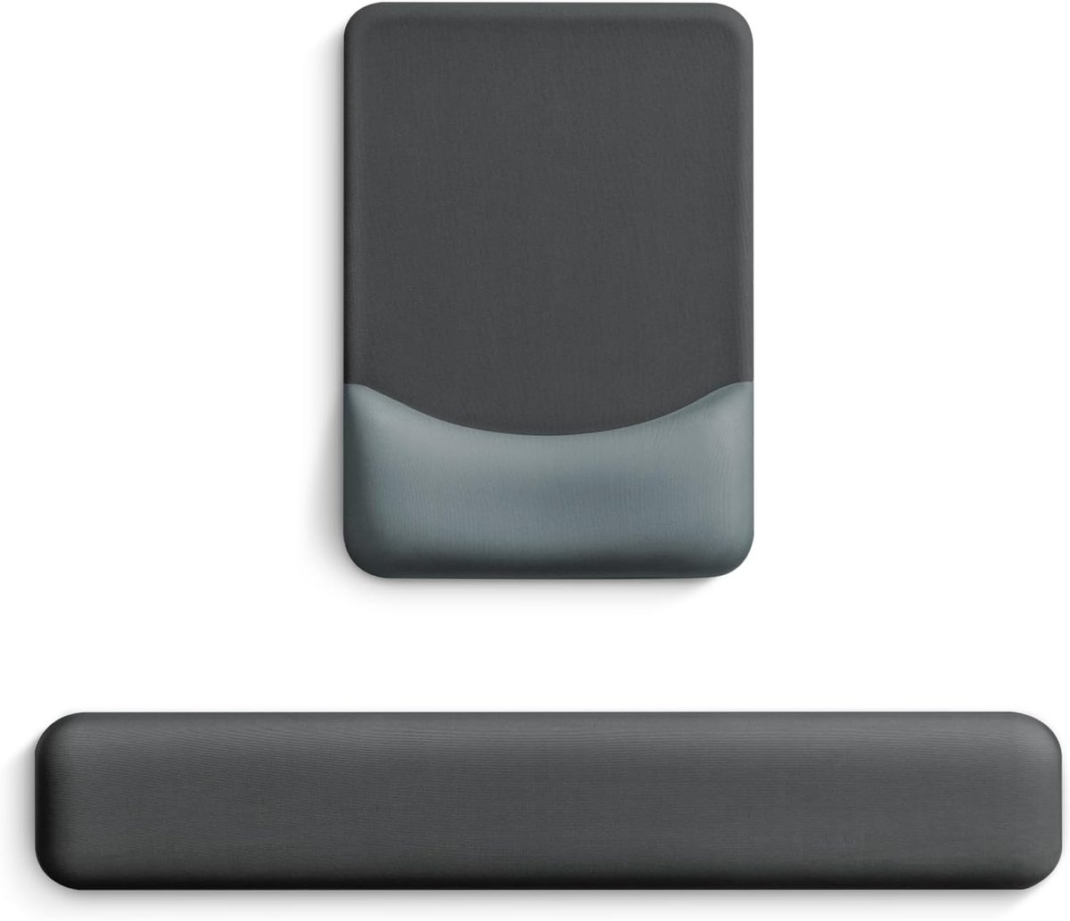 Mousepad met Gelkussen - Ergonomische Toetsenbordpolssteun - Zwart