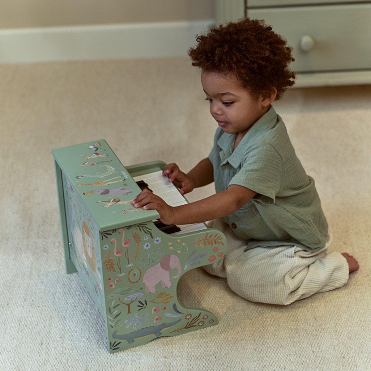 Little Dutch Houten piano - Groen FSC - Safari Friends — cadeau in Spellen & Speelgoed - foto 2