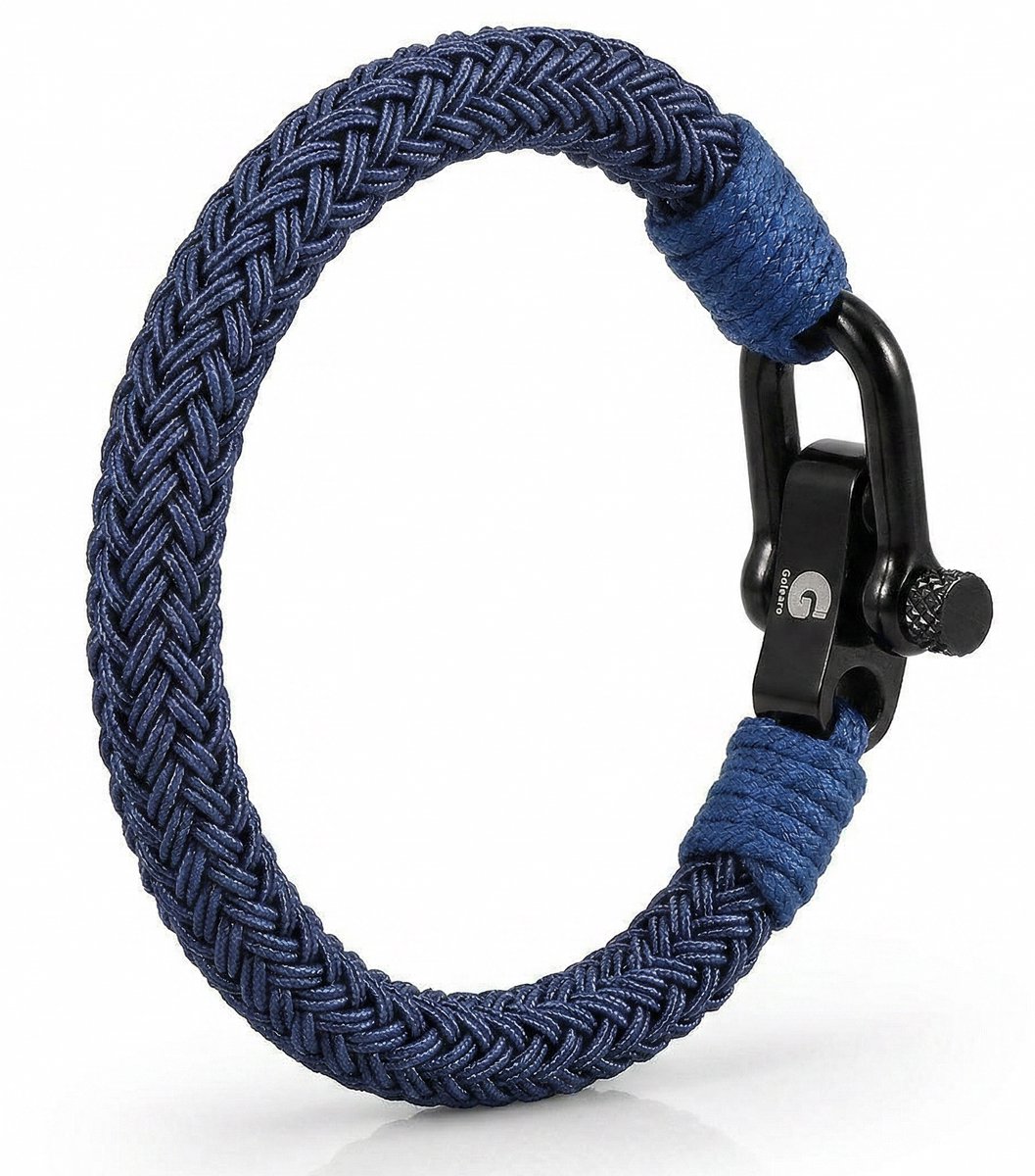 Nylon Armband Touw Nautical Style Heren Dames 19.5cm Navy Galeara Design TOTO