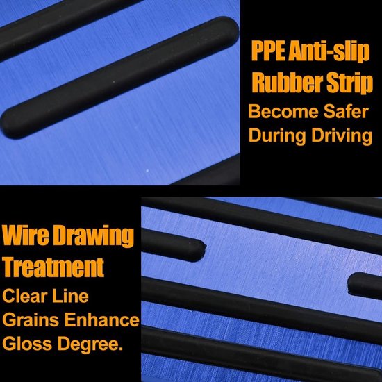 Auto Pedaalhoezen - Antislip Pedaal - Verbeter Rijveiligheid - Aluminium Legering - Set van 2 - Blauw — afbeelding 3