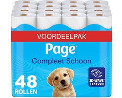 Page® toiletpapier - Compleet Schoon wc papier - 48 rollen - met een vleugje katoen - Voordeelverpakking