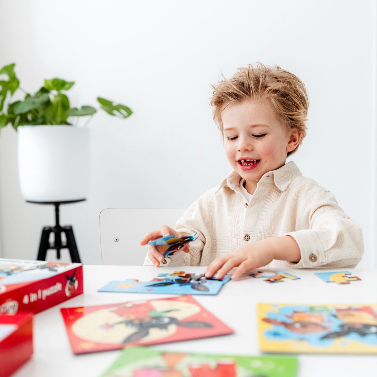 Bing puzzel 4 in 1 educatief peuter speelgoed - kinderpuzzel 4x6x9x16 stukjes leren puzzelen - cadeautip puzzel 3 jaar en ouder - Bambolino Toys — afbeelding 5