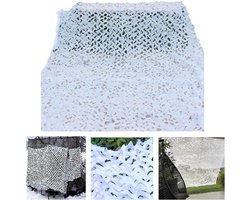 Zonneschermnet - 3×3m - Schaduwdoek - wit Camouflagenet - Tuinnet - Voor kamperen, tuin, decoratie, achtergrond, privacy scherm - Wit