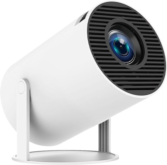 Aourow mini projector 720P HD 170 ANSI lumen WiFi 6 Bluetooth 5.4 draadloos scherm home cinema wit