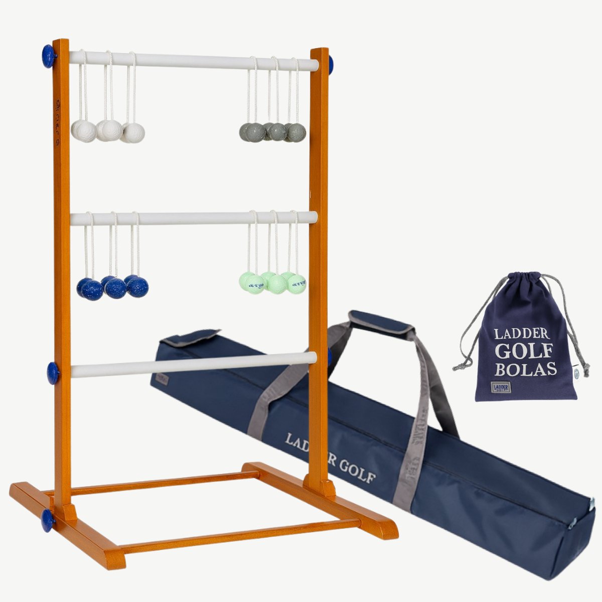 Profi Original 2024 Ladderspel - Topkwaliteit Ladderspel Werpspel - met officiële 4 sets Golf Bolas - inclusief Luxe Draagtas