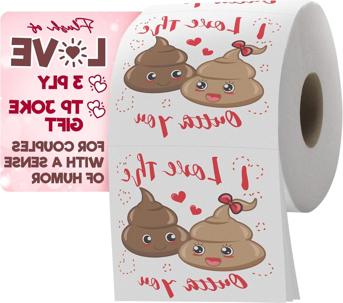 Romantisch toiletpapier - Grappig cadeau - Vrolijke verrassing - Gedrukt op elk vel - 200 vellen - Met tekst