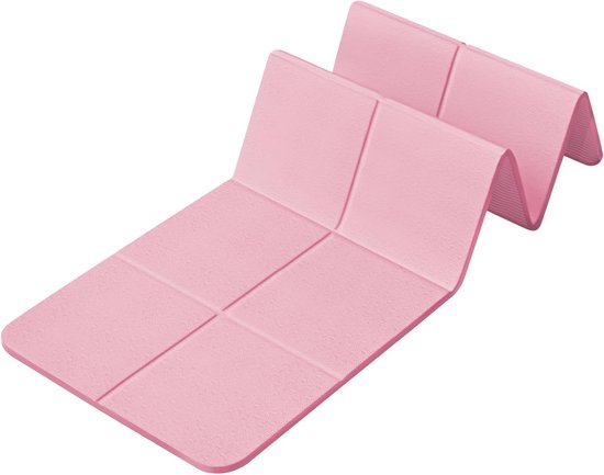 Vouwbare Yogamat - Fitnessmat Voor Pilates-Dubbelzijdig Antislip - Waterdicht En Scheurvast Ontwerp- 183x80x0.8cm-Voor Reis Camping Thuisgebruik-Roze