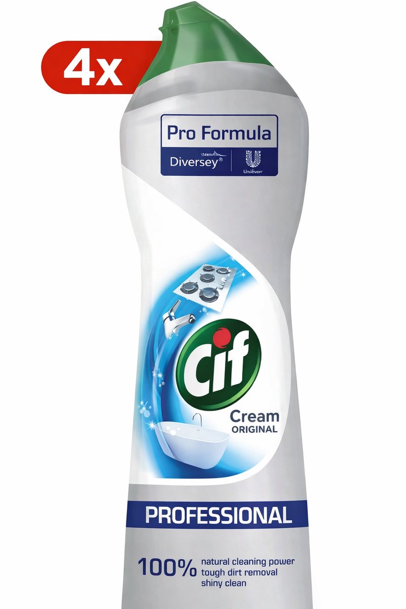 4 x Cif Professional - Schuurmiddel - Original - 750ml
