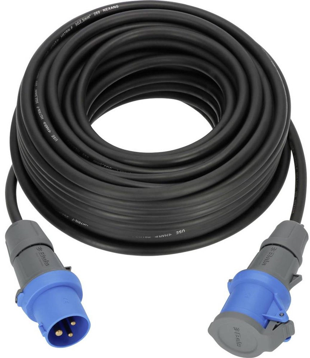 Brennenstuhl 1168650625 Stroom Verlengkabel Zwart, Grijs, Blauw 25 m H07RN-F 3G 2,5 mm²
