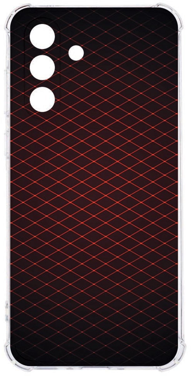 Samsung Galaxy A26 Flexibele back cover Geruit Rood Valbestendig