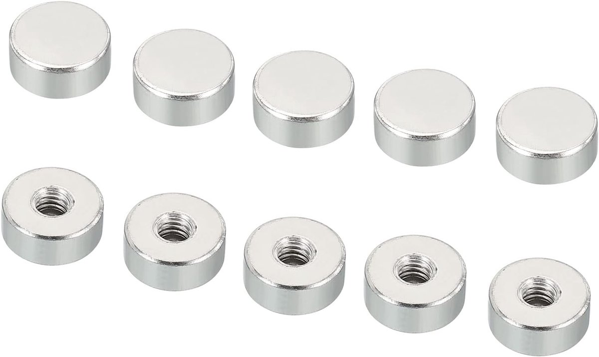 10pcs Hoedmoer - Cilindermoer - Schroef - Deksel - Interne Platte Draad - Hardware Connector - Lamp - Zilverkleurig - Gereedschap - Verlichting