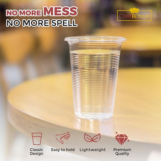 Plastic Bekers - Wegwerp Glazen - Feestjes en Evenementen - Breekbestendige Kwaliteit - 500 Stuks 180ml - Transparant — afbeelding 4