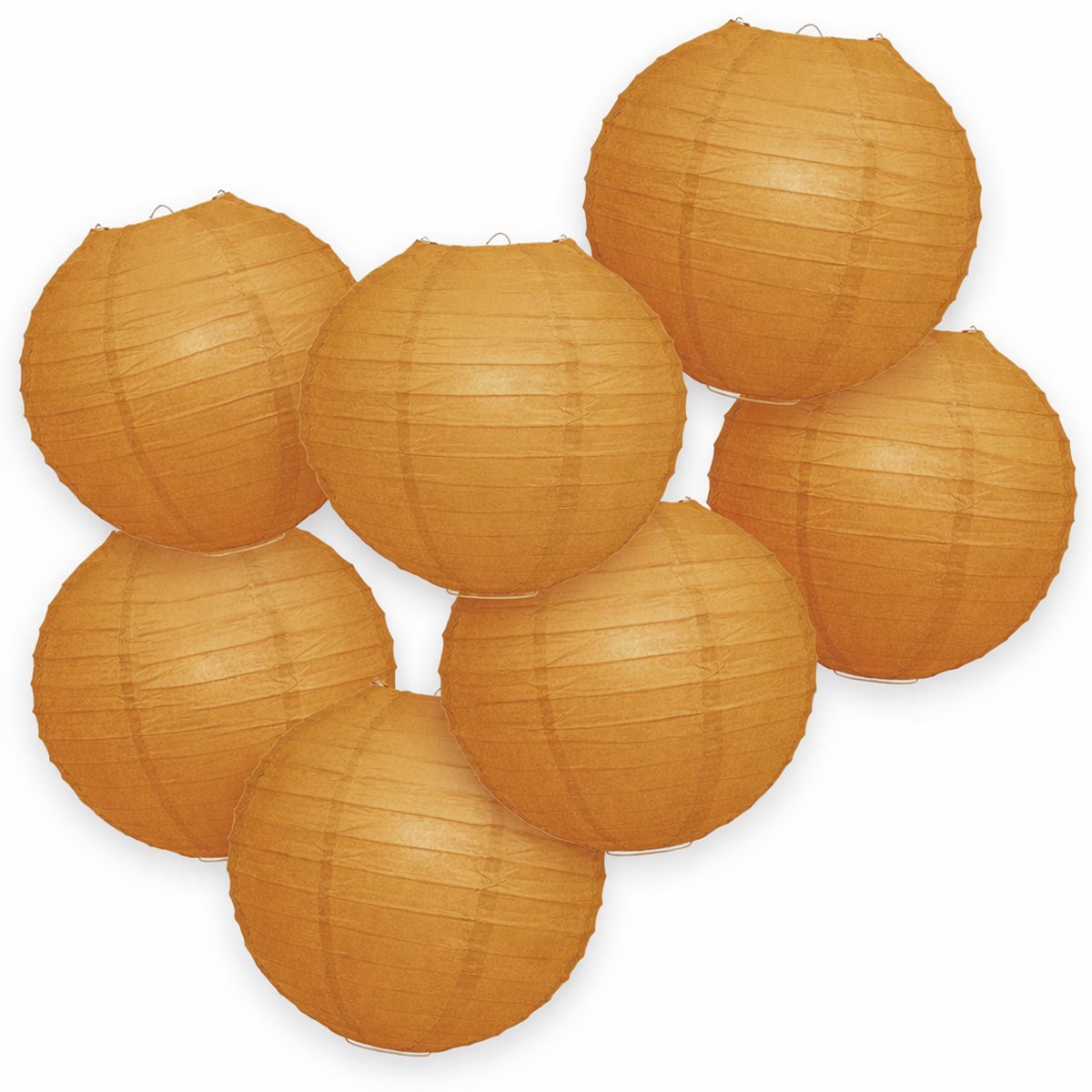 7-set LMPN® papieren lampionnen - terracotta- 25cm - tarracotta lampion