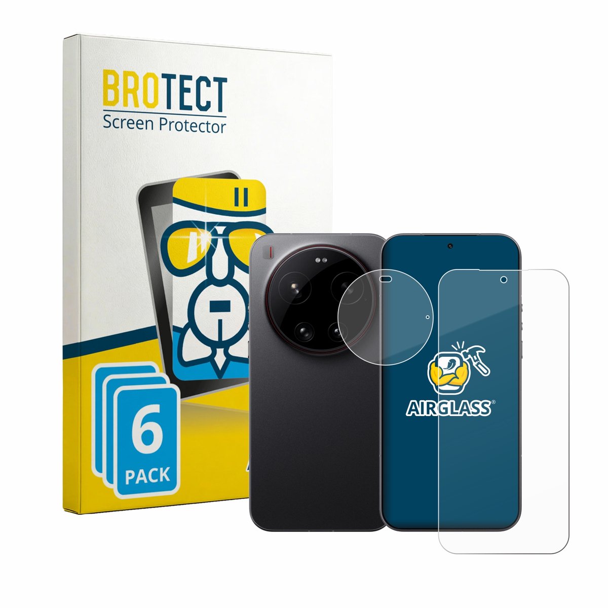 Screenprotector 6 Stuks voor Xiaomi 17 Ultra (Voor+Camera) Beschermglas transparant