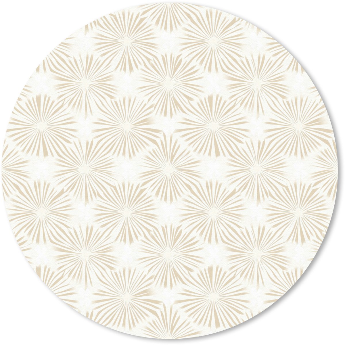 Muismat rond 20x20 cm - Mousepad Abstract - Motief - Beige - Ronde muismatten