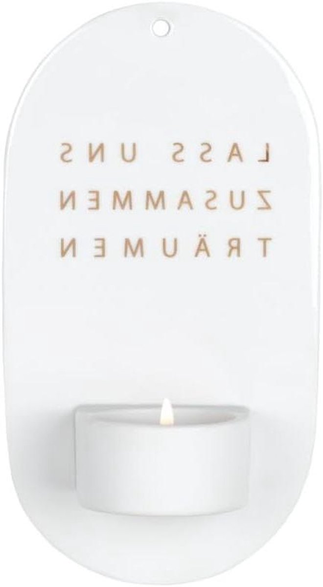Wandlamp Dromen - Decoratieve Sconce - Muren Versieren - Mat Porselein - 49.8 x 27.8 cm - Wit
