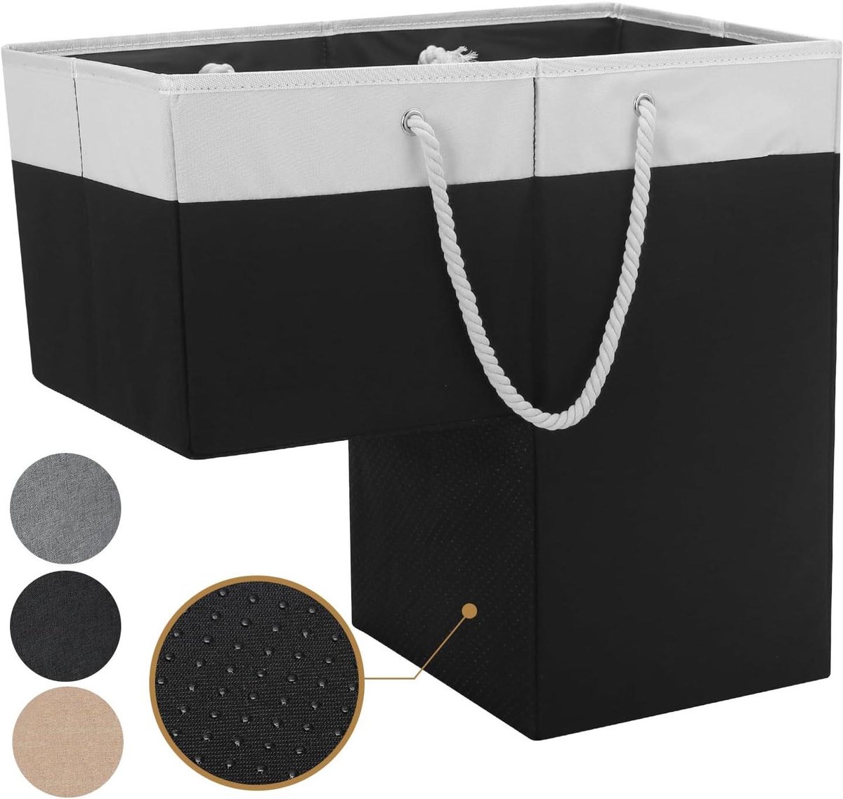 Opbergmand trap - Trappenmand organizer - Trap rommelvrij houden - Antislip bodem - 41 cm breed - Zwart wit