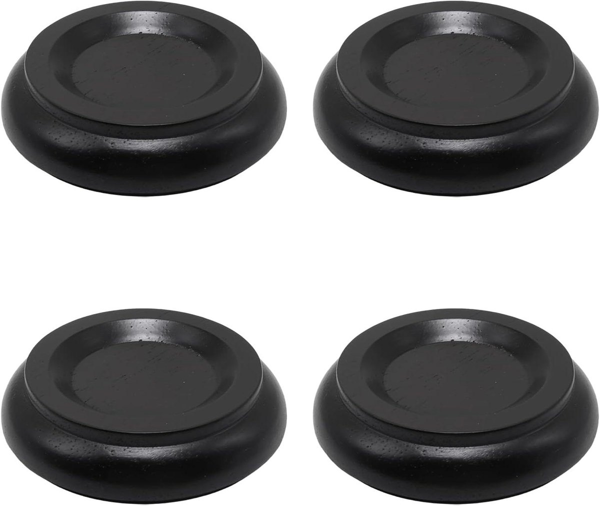 Meubelpot Beschermers - Zwenkbekers Vloer - Meubels Verplaatsen - Massief Hout - 4 Stuks - Zwart