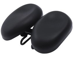 MakkelijkMooi Zadel zonder Neus - Fietszadel - Neusloos Ergonomisch Design - Extra Comfort & Drukverlichting - Rokzadel - Zwart